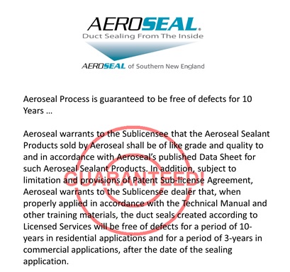 Aeroseal Guarantee